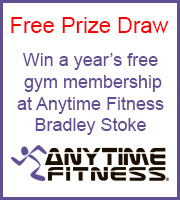 Free prize draw: Win a year's free gym membership at Anytime Fitness, Bradley Stoke. Free prize draw: Win a year's free gym membership at Anytime Fitness, Bradley Stoke.