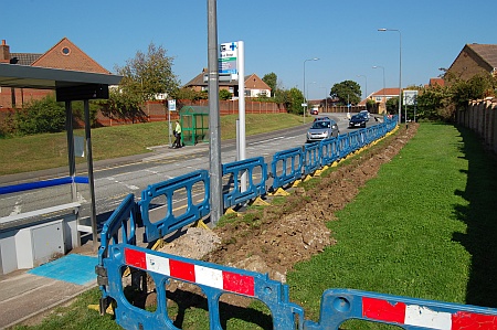 Bradley Stoke bus stop cabling Bradley Stoke bus stop cabling