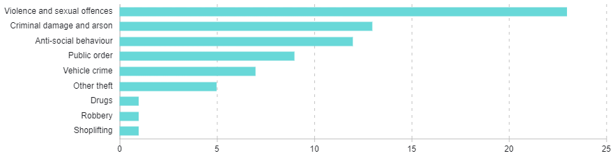 bradley-stoke-crime-types-2020-12-880w Graph showing crime types.