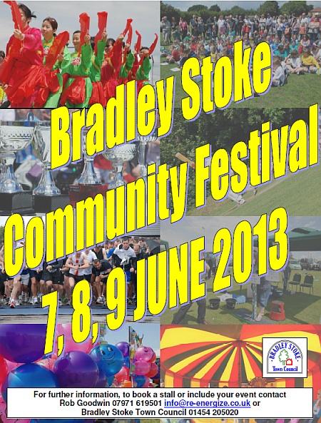 Poster for the 2013 Bradley Stoke Community Festival.