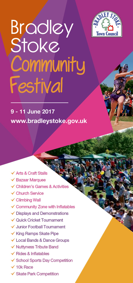 Flyer for the Bradley Stoke Community Festival 2017.