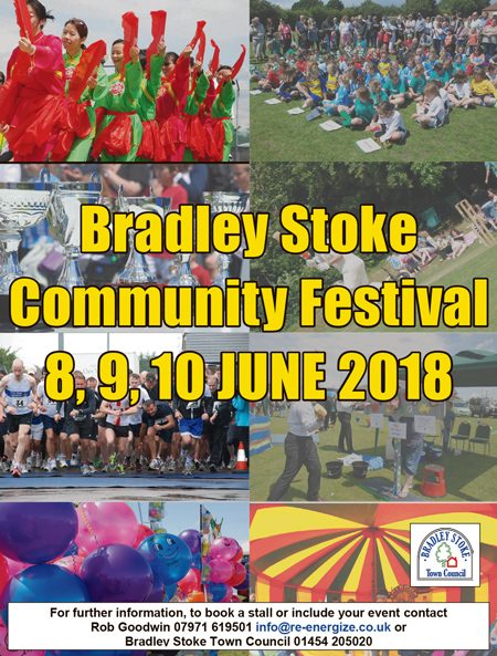 Advert for the Bradley Stoke Community Festival 2017.