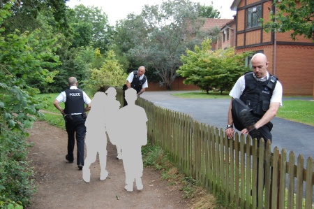 Police in Action near Campion Drive