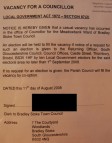 Councillor Vacancy