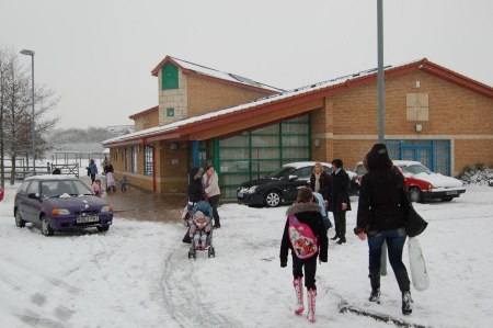 Meadowbrook School in the Snow