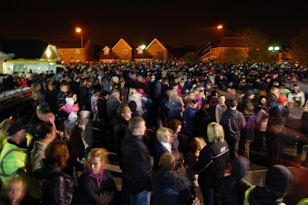 Crowds at Bradley Stoke Fireworks Display 2010