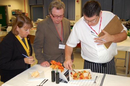 Judges at the Rotary Club Young Chef of the Year competition