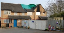 Aftermath of the tragic house fire in Merryweather Close, Bradley Stoke