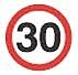 30 mph speed limit sign