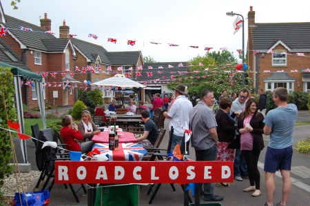 Royal Wedding street party in Pursey Drive, Bradley Stoke