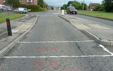 Raised table pedestrian crossing on Brook Way, Bradley Stoke