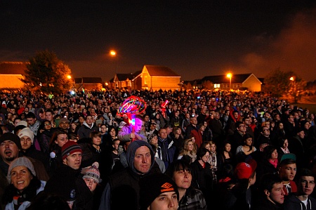 The crowd at Bradley Stoke Fireworks Display