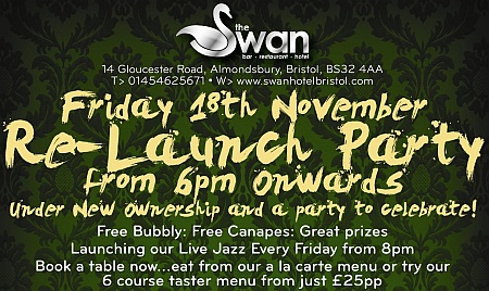 Re-Launch party at The Swan Hotel, Almondsbury, Bristol