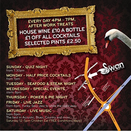 Weekly events at The Swan Hotel, Almondsbury, Bristol