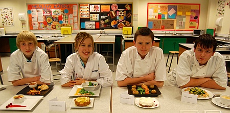Young Chef contestants at Bradley Stoke Community School