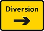 Temporary diversion sign