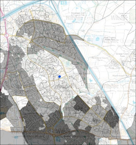 Bradley Stoke NGA broadband coverage map.