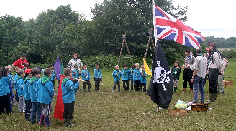 The 1st Bradley Stoke beaver colony on camp at Woodhouse.