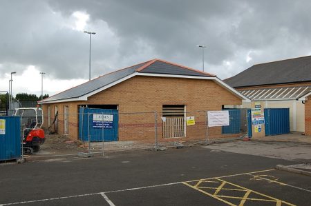 Bradley Stoke Town Council's new office under construction.