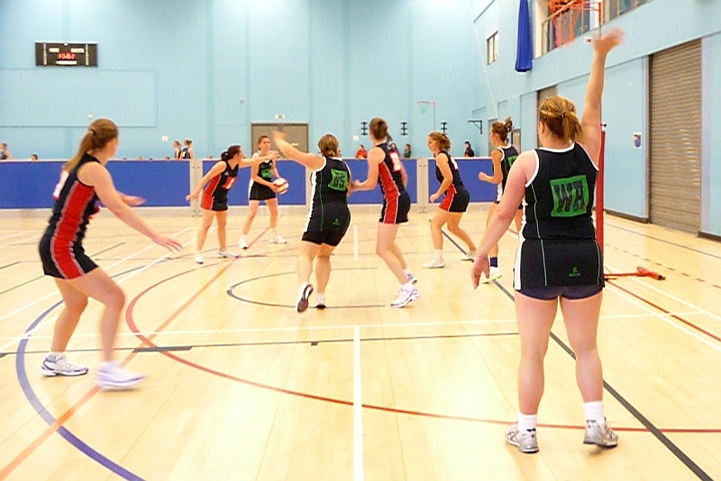 Bradley Stoke Netball Club's First Team in action against Chipping Sodbury.