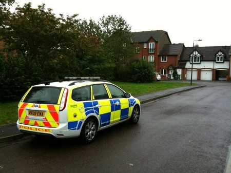 Foxcroft Close in Bradley Stoke, scene of fighting between groups of youths.