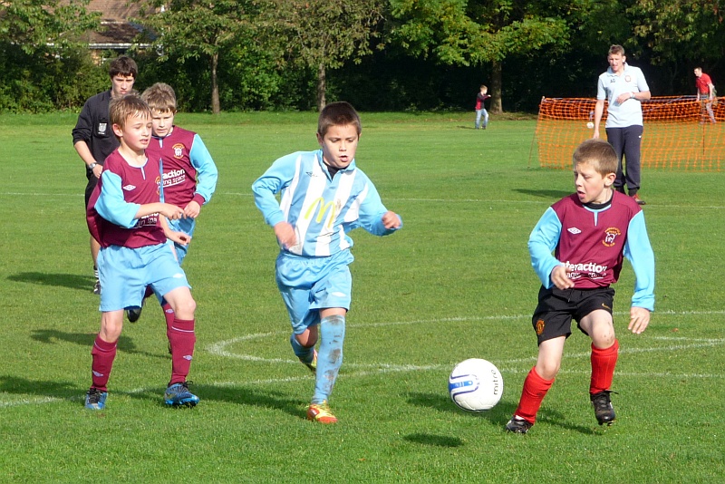 Bradley Stoke Youth FC's U10 Colts in action against Mangotsfield.