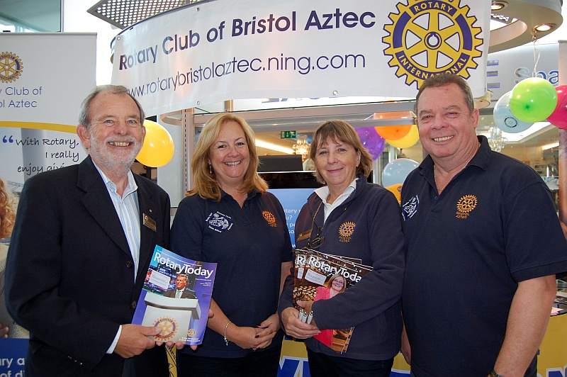 Members of the Rotary Club of Aztec West stage at their recent "awareness day".