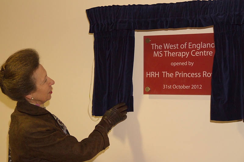 HRH The Princess Royal officially opens the West of England MS Therapy Centre.