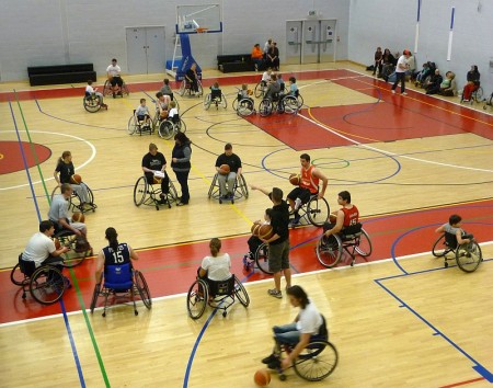 South West Scorpions wheelchair basketball club in action at the WISE Campus.