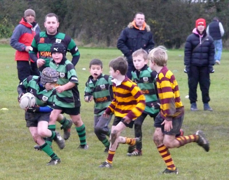 St Mary's Old Boys RFC Under-9s in action against St Brendan's.