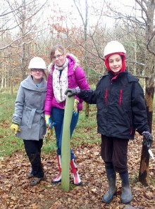 BSCS Year 9 students volunteering with the Forest of Avon Trust.