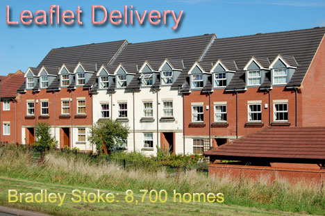 Leaflet delivery in Bradley Stoke (8,700 homes).