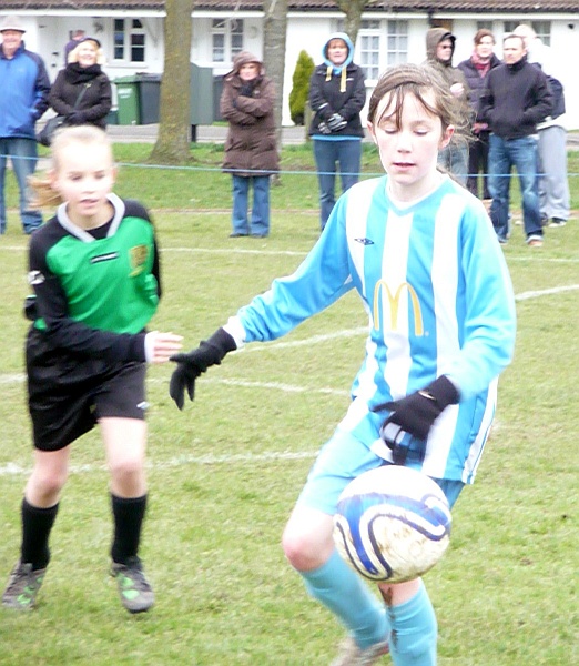 Emily Holbrooke on the ball for BSYFC.