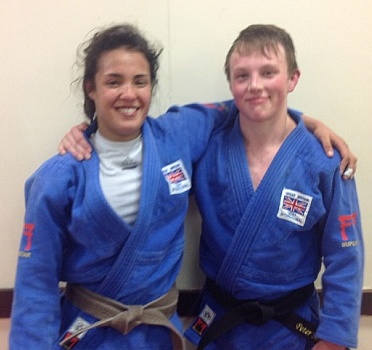Lele Nairne and Pete Miles of Bradley Stoke Judo Club.
