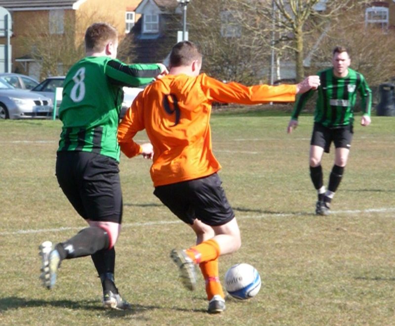 Stu Pyett on the ball for the Bradley Stoke Town FC Reserves.