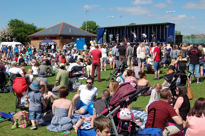 A big crowd at Bradley Stoke Community Festival 2013.