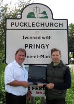 Pucklechurch councillors celebrate the planned arrival of superfast broadband.
