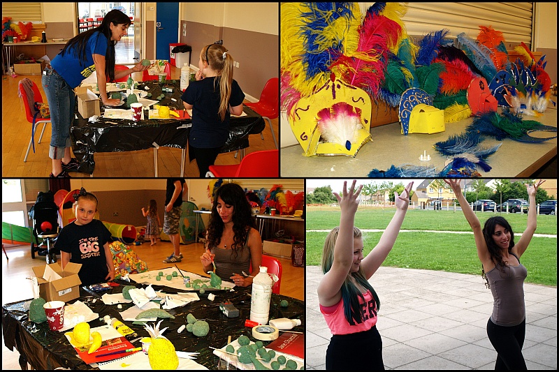 Workshop in preparation for the Bradley Stoke Carnival on Monday 26th August.
