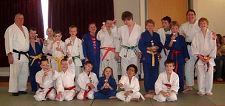 Special needs judo at Bradley Stoke Leisure Centre.