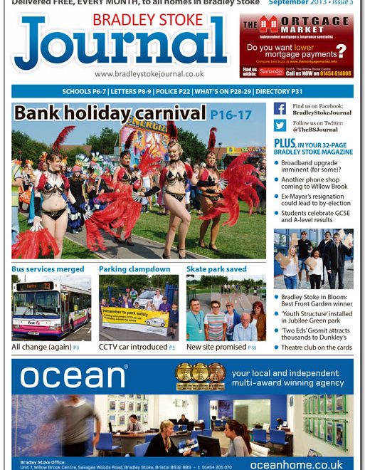 September 2013 edition of the Bradley Stoke Journal magazine.