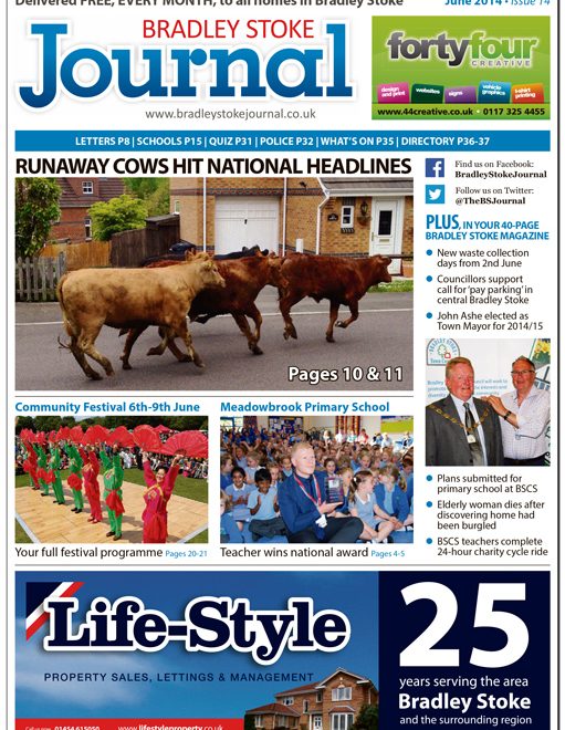 June 2014 edition of the Bradley Stoke Journal magazine.