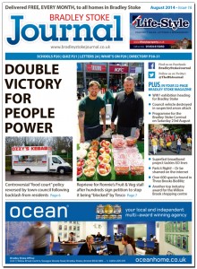 August 2014 edition of the Bradley Stoke Journal magazine.