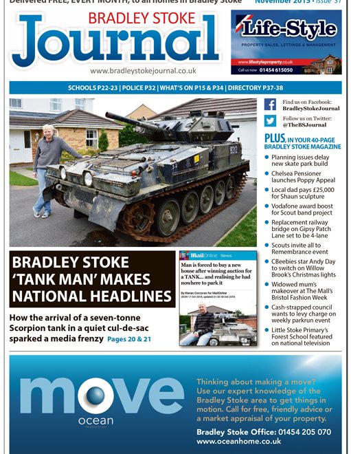 November 2015 edition of the Bradley Stoke Journal news magazine.