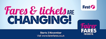Fairer bus fares for Bristol from 3rd November 2013.