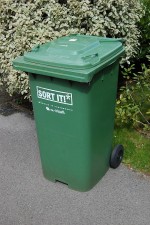 A South Gloucestershire Council green bin.