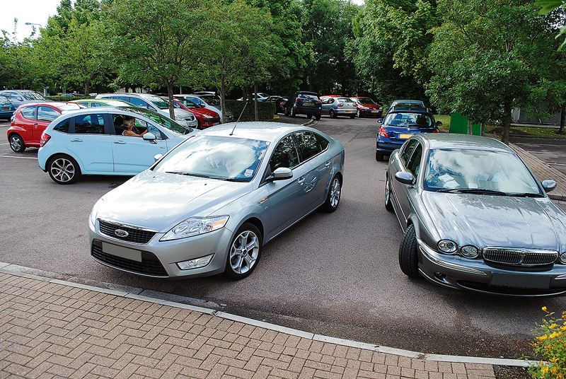 Chaotic car parking at Bradley Stoke Surgery.