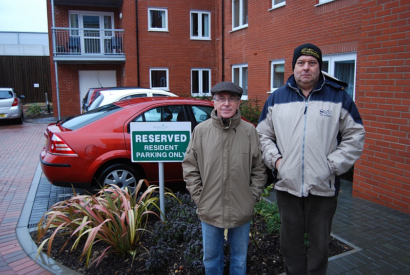 Brook Court residents David Tovey (left) and Roger Grimshaw.