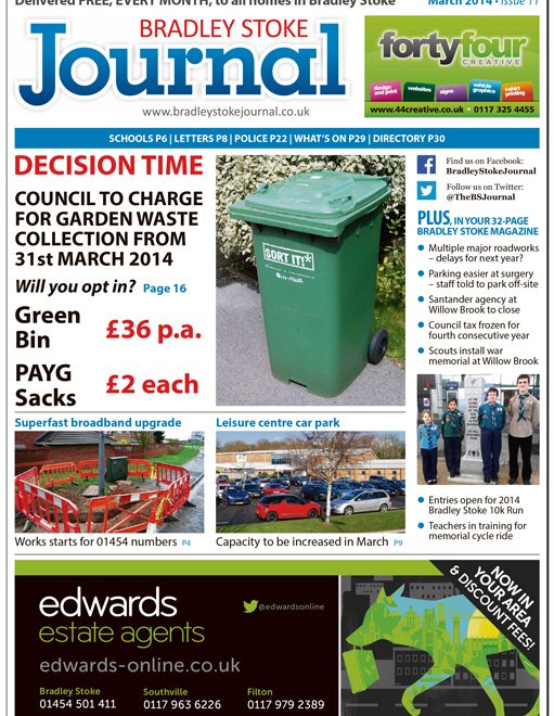 March 2014 edition of the Bradley Stoke Journal magazine.