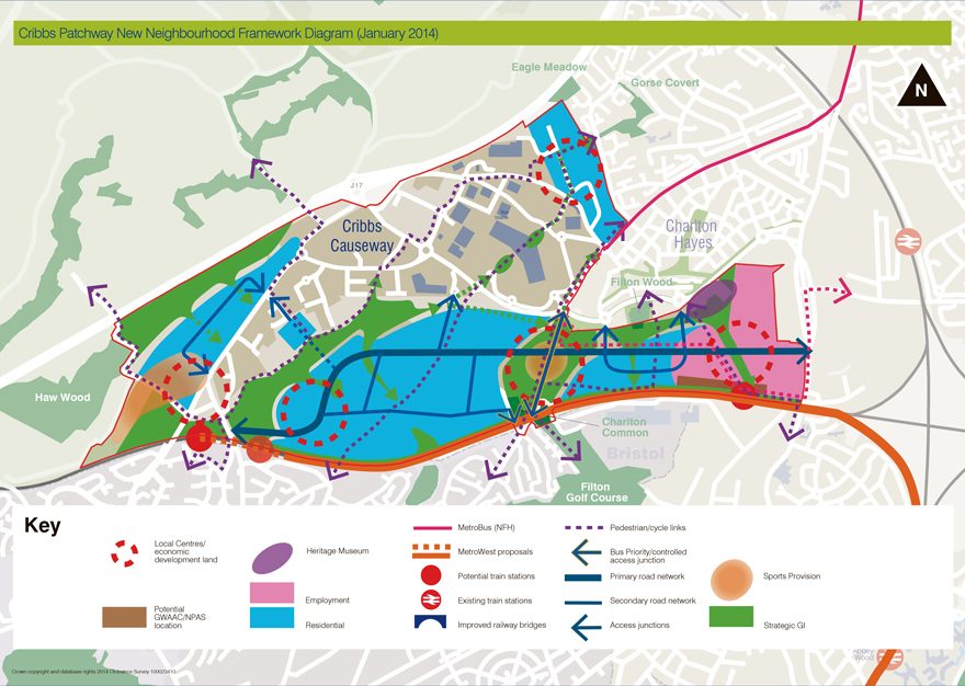 Cribbs/Patchway New Neighbourhood Framework Diagram (Jan 2014).