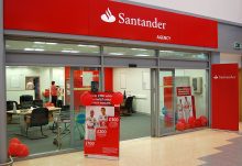 Archive image of mall unit 8 at the Willow Brook Centre trading as a Santander agency in 2011.